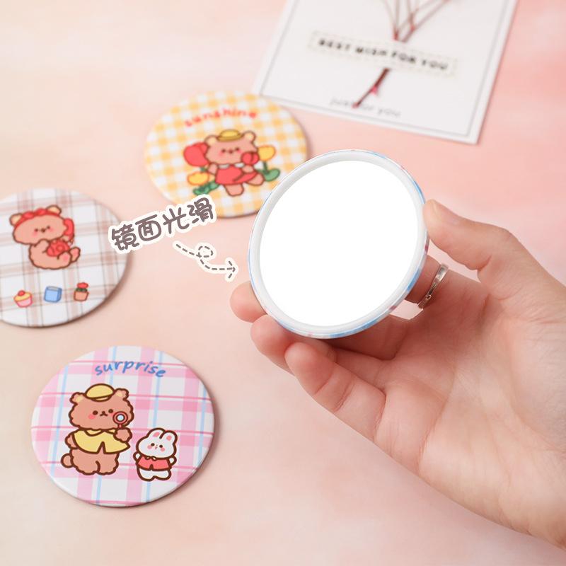 韓國可愛便攜小鏡子 化妝鏡 鏡子 小圓鏡 小鏡子 創意迷你化妝鏡 隨身補妝鏡 便攜式小圓鏡 補妝小鏡子 少女心 禮品-細節圖5