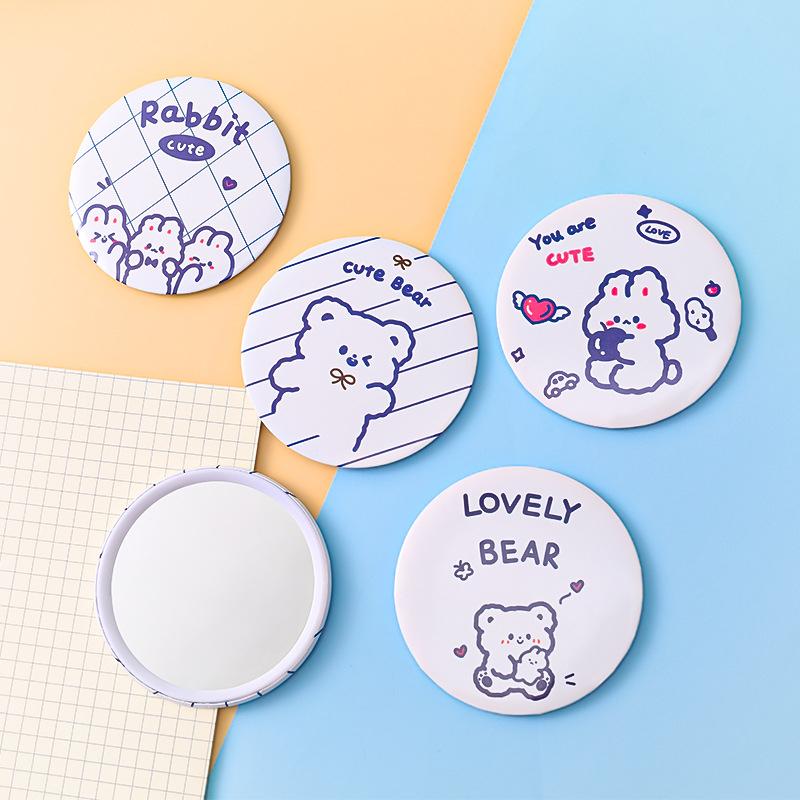 韓國可愛便攜小鏡子 化妝鏡 鏡子 小圓鏡 小鏡子 創意迷你化妝鏡 隨身補妝鏡 便攜式小圓鏡 補妝小鏡子 少女心 禮品-細節圖8