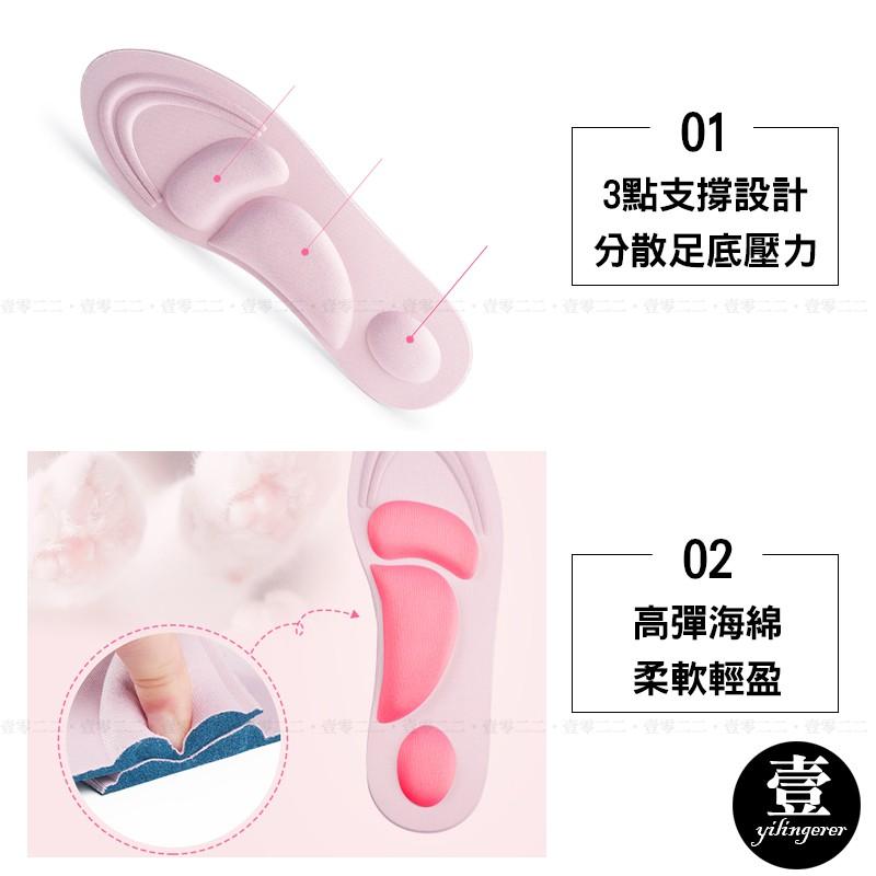 4D立體紓壓鞋墊【台灣現貨+電子發票】可裁剪 台灣現貨 記憶鞋墊 透氣吸汗 後跟墊 減壓 久站 足弓墊-細節圖3