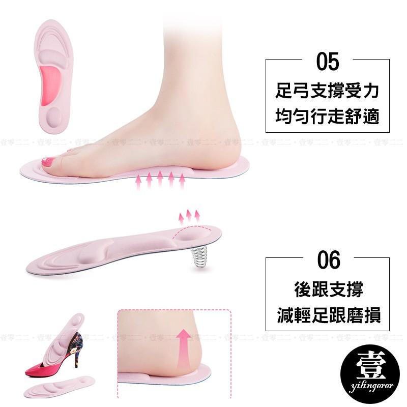 4D立體紓壓鞋墊【台灣現貨+電子發票】可裁剪 台灣現貨 記憶鞋墊 透氣吸汗 後跟墊 減壓 久站 足弓墊-細節圖5