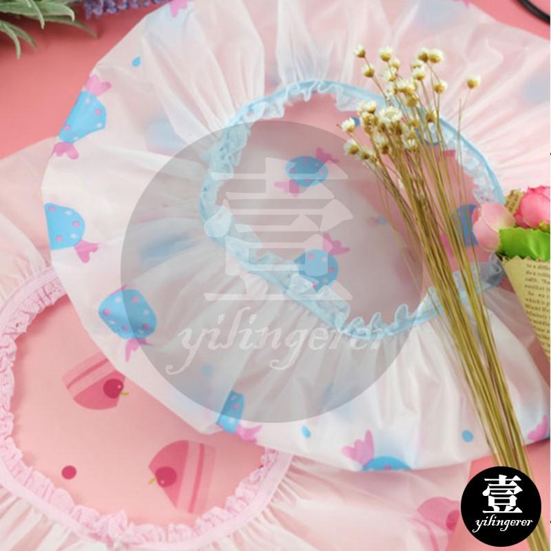 EVA浴帽 浴帽【台灣現貨+電子發票】鬆緊浴帽 防潑水 沐浴帽 洗頭帽 洗澡帽 染髮-細節圖6