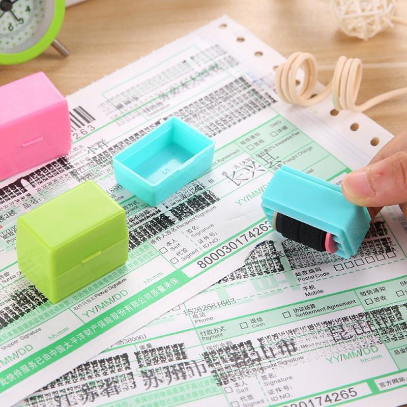 保密亂碼滾輪式印章 印章 台灣現貨 塗消章 安全章 滾輪式 保密 隱私 滾輪 亂碼-細節圖2