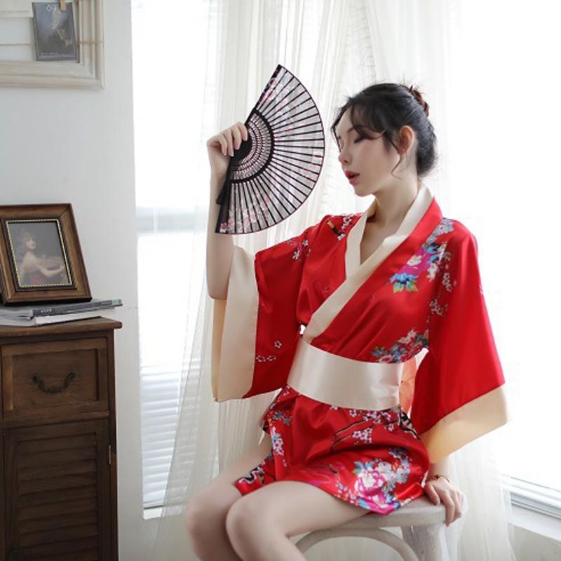 日式印花和服 蝴蝶結腰封 台灣現貨 cosplay 角色扮演 誘惑 性感 情趣-細節圖3