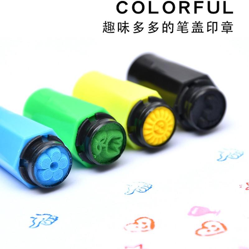 [台灣現貨秒發] 36色印章水彩筆 印章彩色筆【壹零二二】水彩筆 印章畫筆 36色 兒童畫筆彩色筆【E0220264】-細節圖4