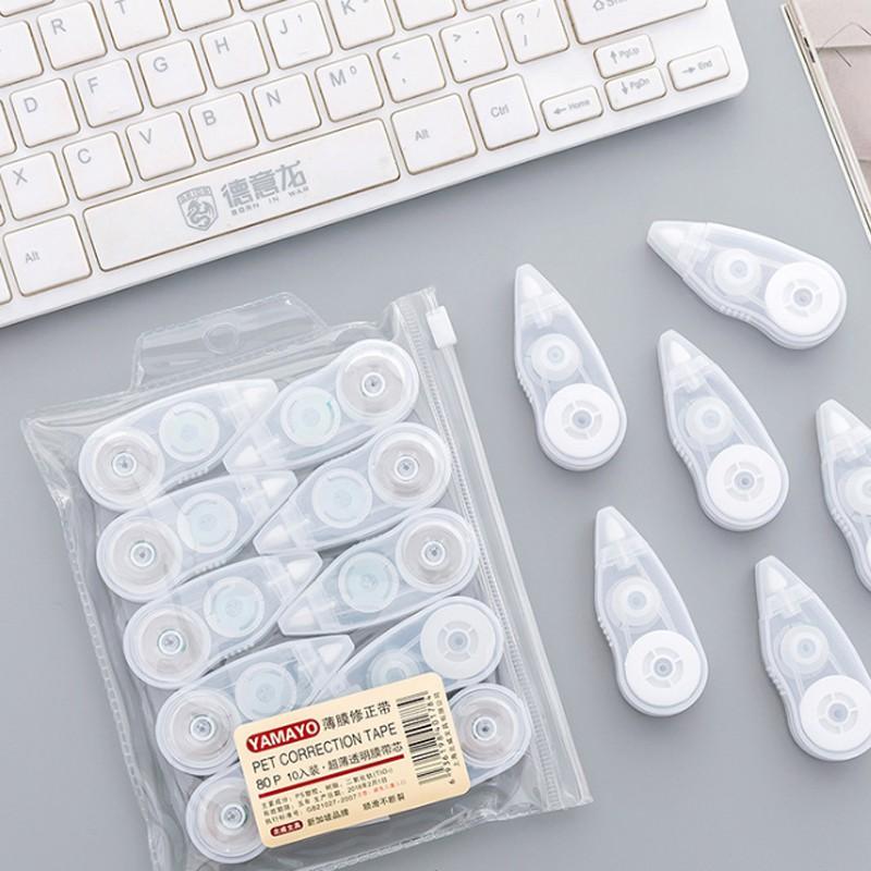 日系無印風修正帶 立可帶 台灣現貨 1入裸裝 簡約透明 塗改帶 利可帶 改正帶-細節圖2