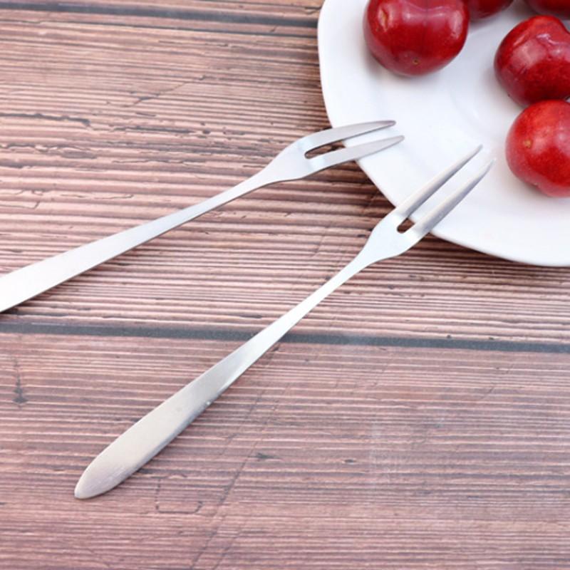 不鏽鋼小叉子 水果叉【壹零二二】台灣現貨秒發&發票【E0220202】蛋糕叉 不鏽鋼叉  西餐叉 點心叉 單支-細節圖3