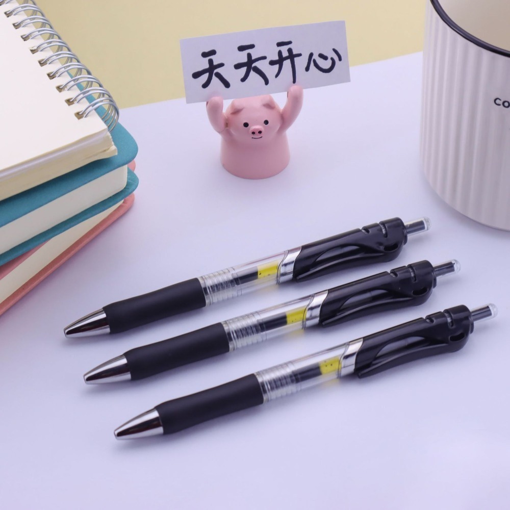 【台灣現貨🔥發票】按動中性筆 原子筆 圓珠筆 簽字筆 文具 考試 子彈頭 0.5mm 速乾 按動式 記帳筆 文具用品-規格圖6