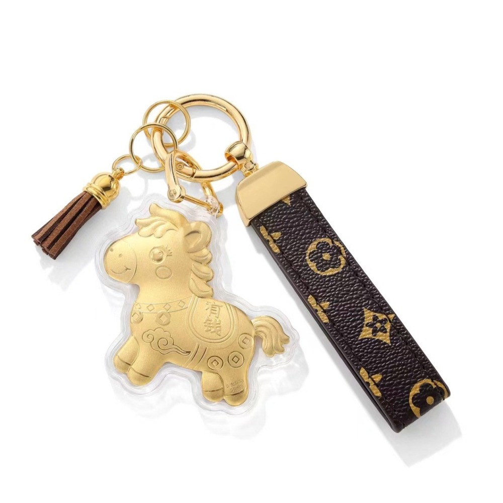 【台灣現貨🔥發票】 2026 馬年 招財 馬年鑰匙圈 馬上有錢 皮革掛飾 鑰匙扣 包包掛飾 鑰匙圈 開運鑰匙圈-細節圖2