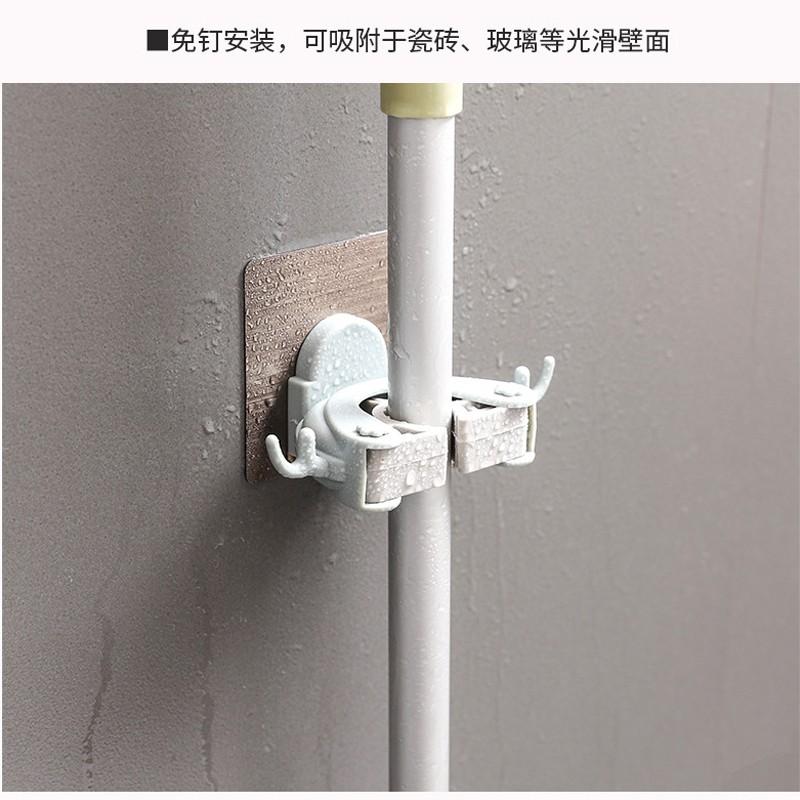 新款拖把架免打洞 浴室衛浴間 掃把掛夾置物夾掛夾 無痕掛架 拖把架 拖把掛架 拖把架掛勾 無痕掛勾 無痕拖把架-細節圖3