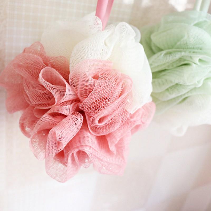 【台灣現貨🔥發票】 浴球 沐浴球 洗澡球 簡約雙色大號沐浴球 浴花 搓背澡花 洗澡用品 沐浴花 洗澡浴球 綿細泡泡-細節圖2