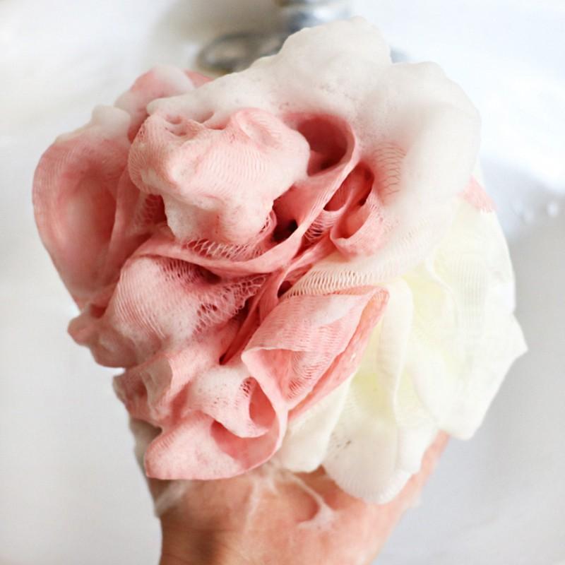 【台灣現貨🔥發票】 浴球 沐浴球 洗澡球 簡約雙色大號沐浴球 浴花 搓背澡花 洗澡用品 沐浴花 洗澡浴球 綿細泡泡-細節圖3