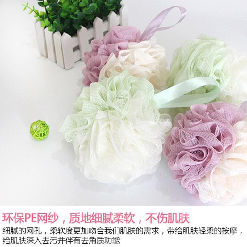 【台灣現貨🔥發票】 浴球 沐浴球 洗澡球 簡約雙色大號沐浴球 浴花 搓背澡花 洗澡用品 沐浴花 洗澡浴球 綿細泡泡-細節圖4