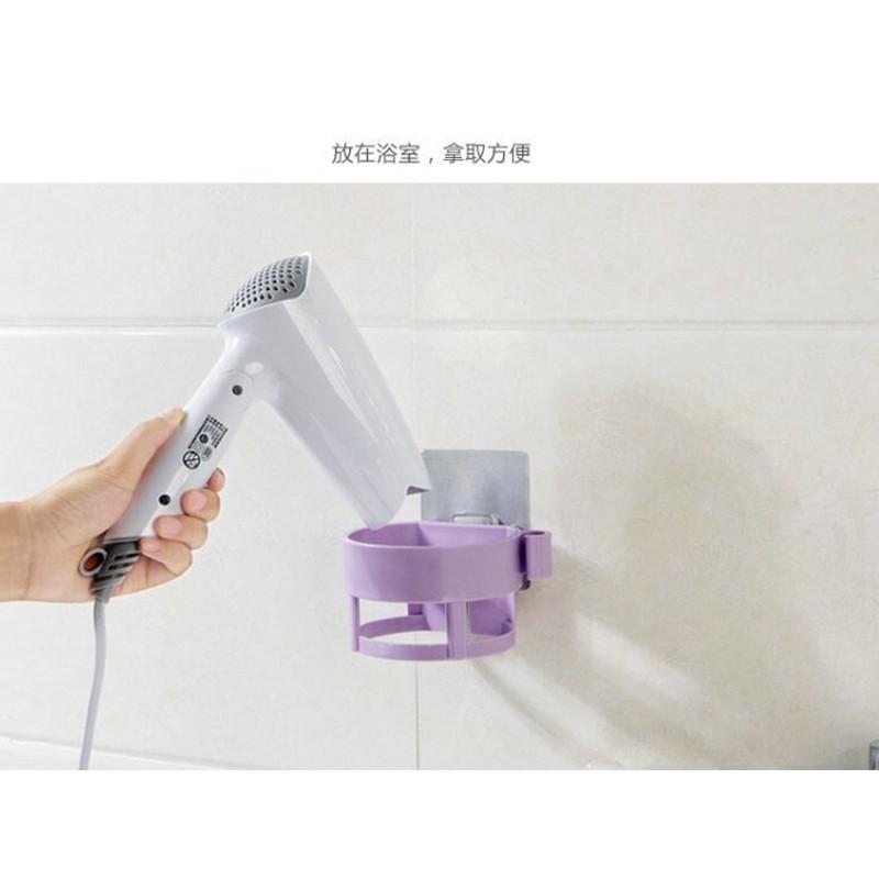 【台灣現貨🔥發票】無痕吹風機架 無痕免打孔 台灣現貨 吹風機收納架 美容器具置物架掛架 多功能吹風機-細節圖4
