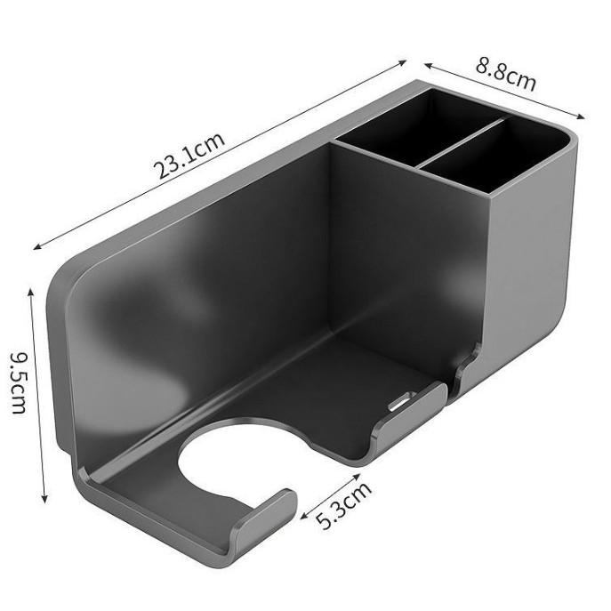 【台灣現貨🔥發票】無痕吹風機架 無痕免打孔 台灣現貨 吹風機收納架 美容器具置物架掛架 多功能吹風機-細節圖9