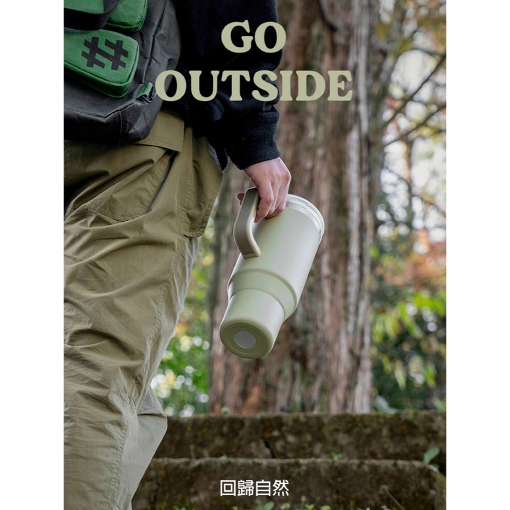 1200ML巨無霸不鏽鋼保溫杯｜雙層真空保冰｜一鍵開蓋防漏｜居家車用｜吸管直飲兩用｜16色可選-細節圖5