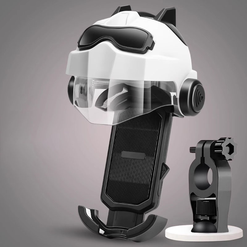 機車手機支架 小安全帽遮陽擋雨 防震手機架 摩托車電動車重機通用 360度旋轉導航架 一鍵快拆-規格圖11