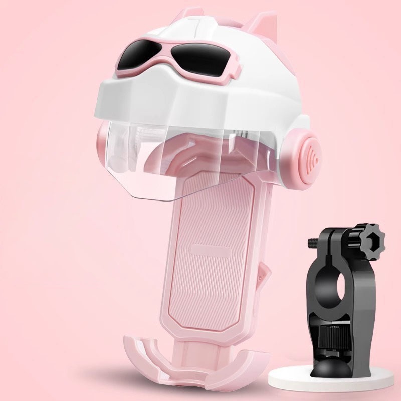 機車手機支架 小安全帽遮陽擋雨 防震手機架 摩托車電動車重機通用 360度旋轉導航架 一鍵快拆-規格圖11