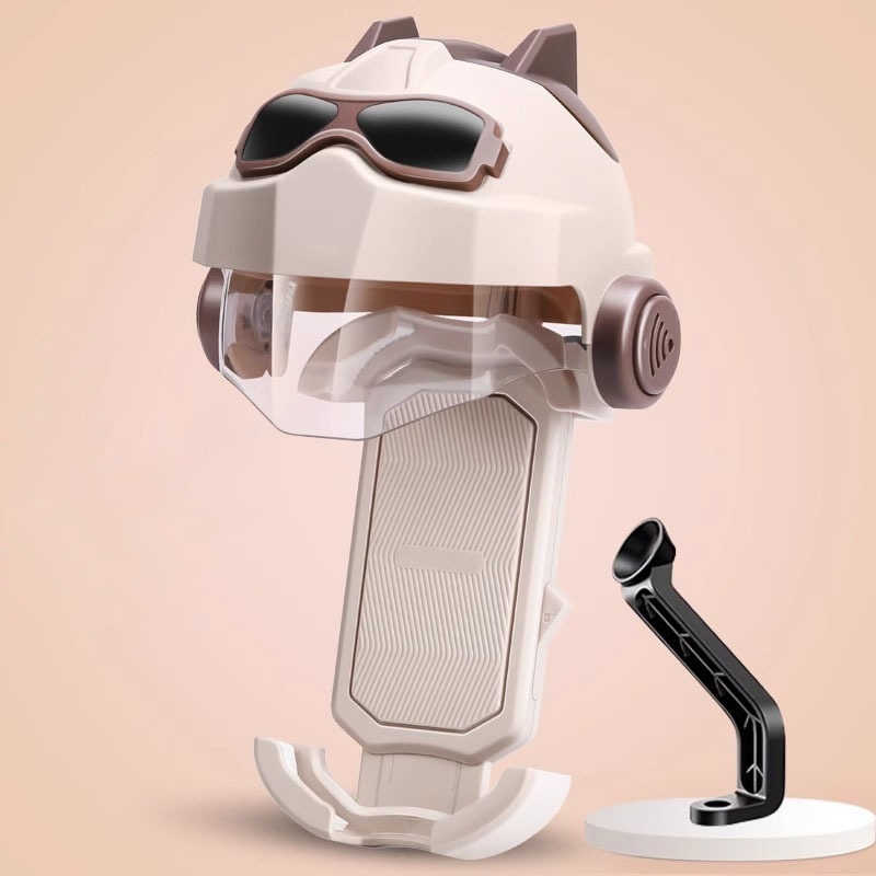 機車手機支架 小安全帽遮陽擋雨 防震手機架 摩托車電動車重機通用 360度旋轉導航架 一鍵快拆-規格圖11