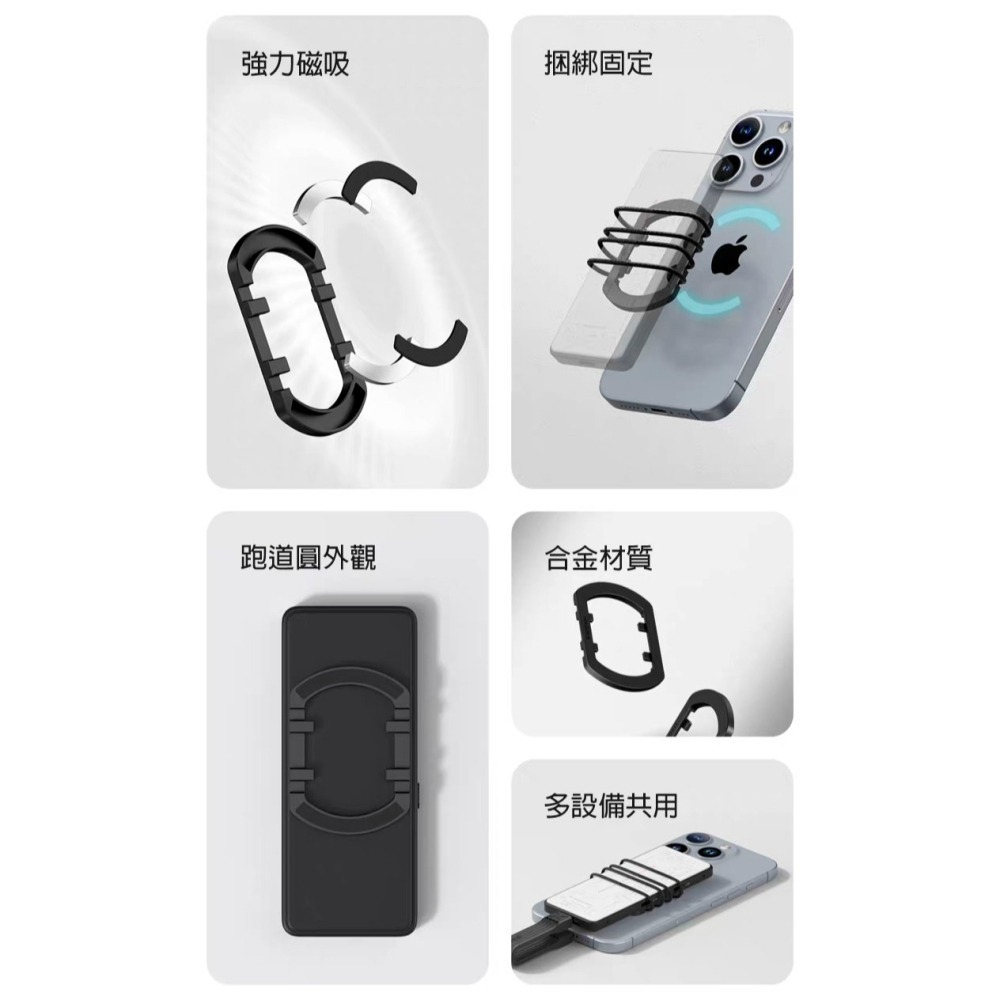 iPhone MagSafe引磁片 磁吸補丁 磁力貼片 N52強磁 行動電源硬碟通用 綁繩固定 磁吸改裝配件-細節圖3