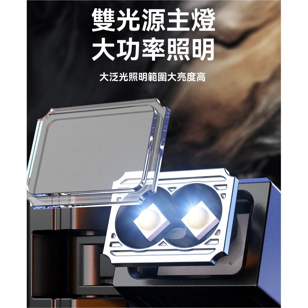 磁吸工作燈 LED強光手電筒 汽修燈 檢修燈 Type-C快充 雙光源 多角度旋轉 筆夾設計 紅藍警示燈 迷你隨身燈-細節圖6