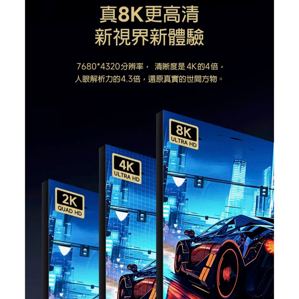 8K HDMI 2.1 螢幕線 4K 240Hz 極細軟線 48Gbps 電競 PS5 電視線 Xbox 影音傳輸線-細節圖4
