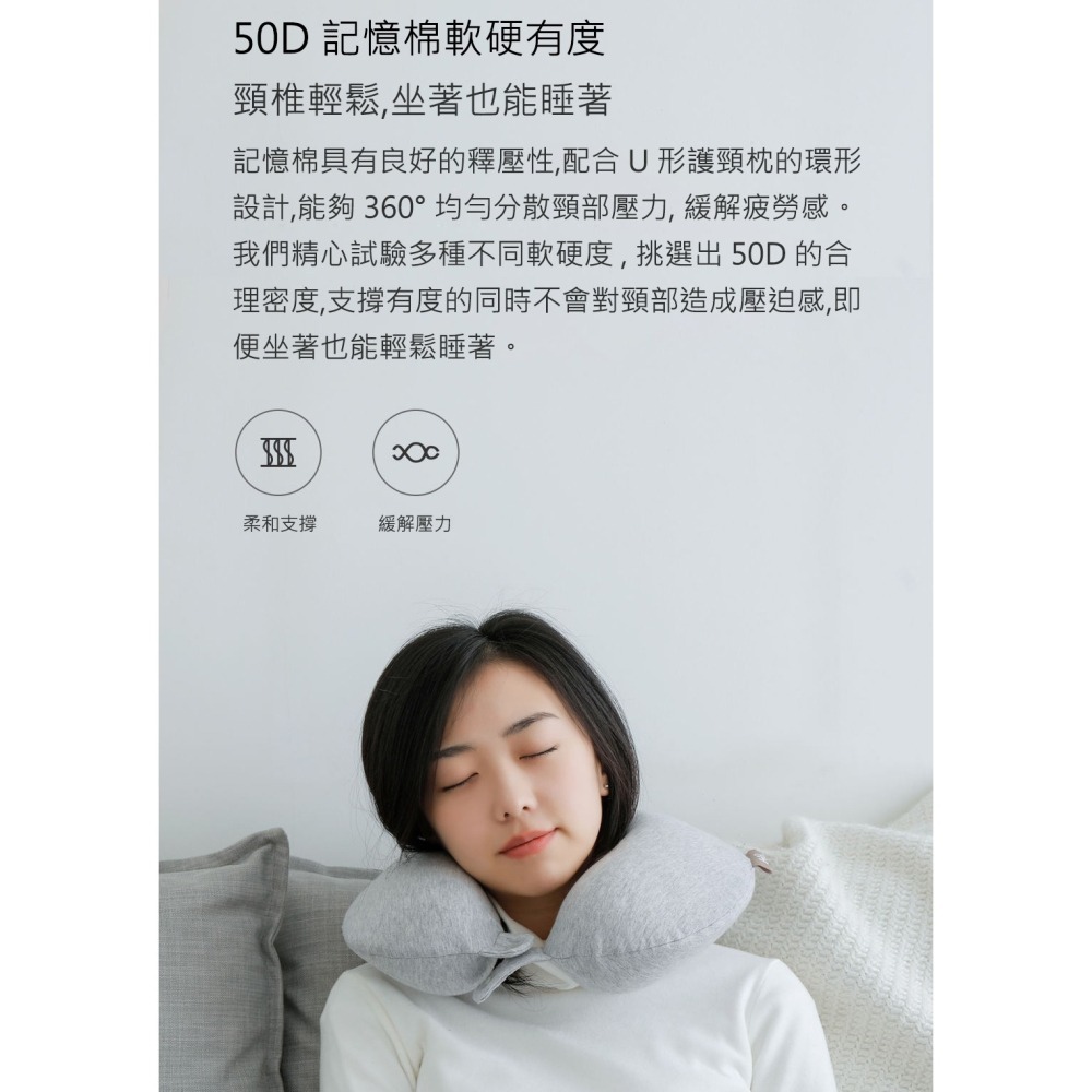 U型枕 記憶棉護頸枕 飛機枕 旅行枕 汽車靠枕 辦公室午睡神器 人體工學 頸椎支撐頭枕 可調式U枕-細節圖8