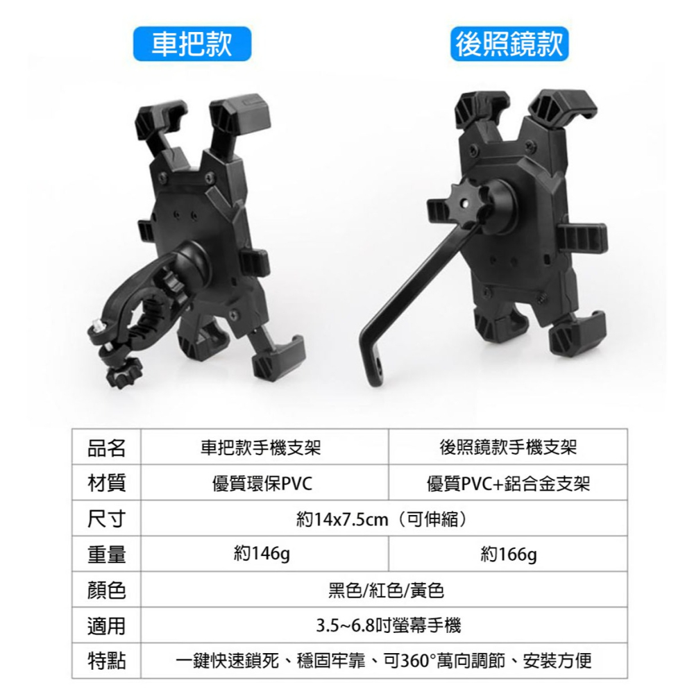 機車手機架 手機支架 手機架 機車手機支撐架 機車手機支架 手機架機車 車用手機架 手機夾 重機手機架 車用支架 外送架-細節圖8