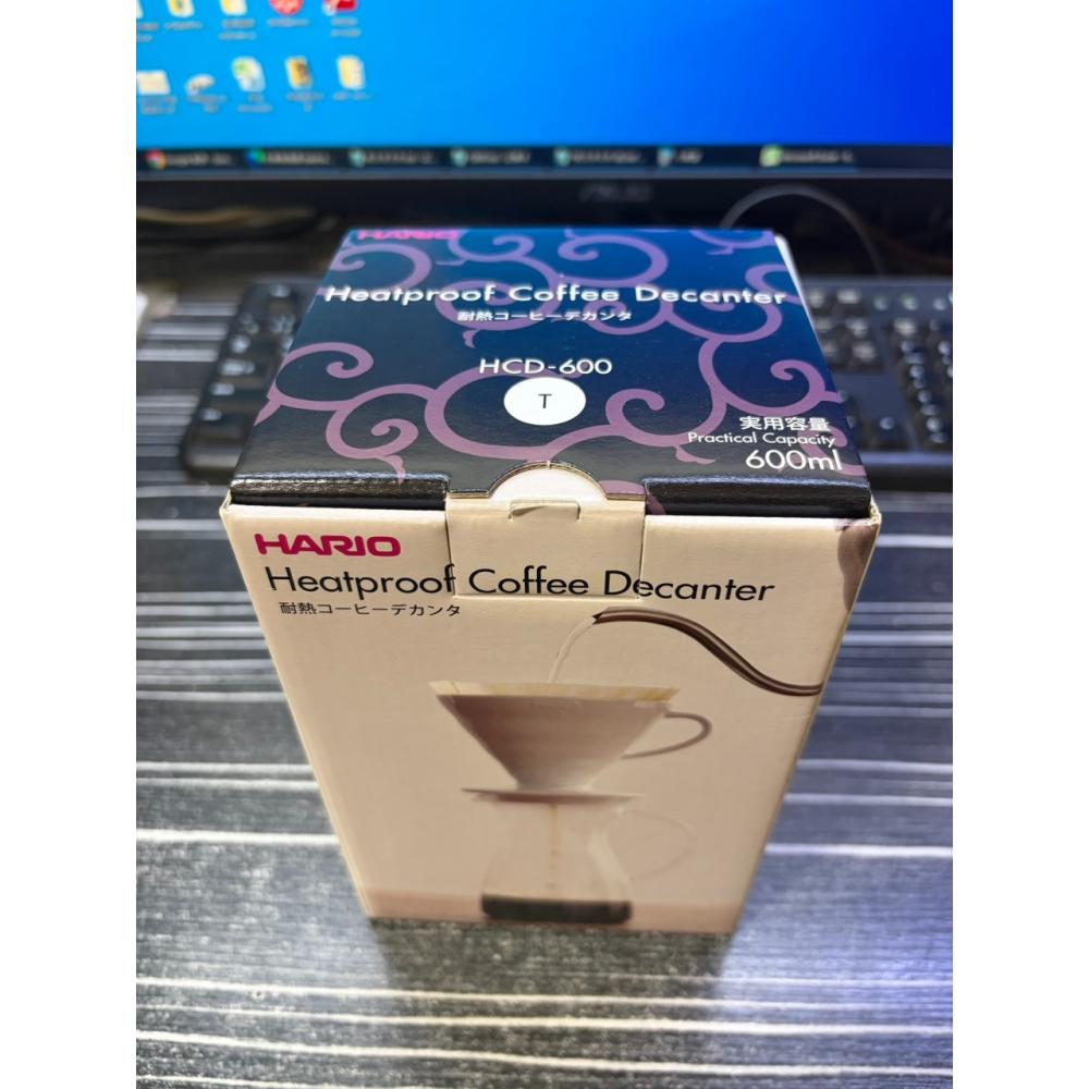 Hario HCD-600T 玻璃咖啡壺 耐熱玻璃咖啡壺 600ml 手沖咖啡分享壺 醒酒器 伺服壺 可洗碗機 透明玻璃-細節圖2
