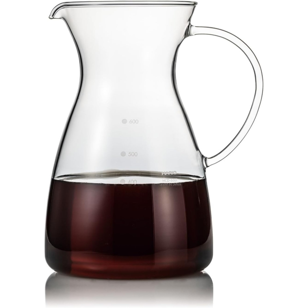 Hario HCD-600T 玻璃咖啡壺 耐熱玻璃咖啡壺 600ml 手沖咖啡分享壺 醒酒器 伺服壺 可洗碗機 透明玻璃-細節圖7