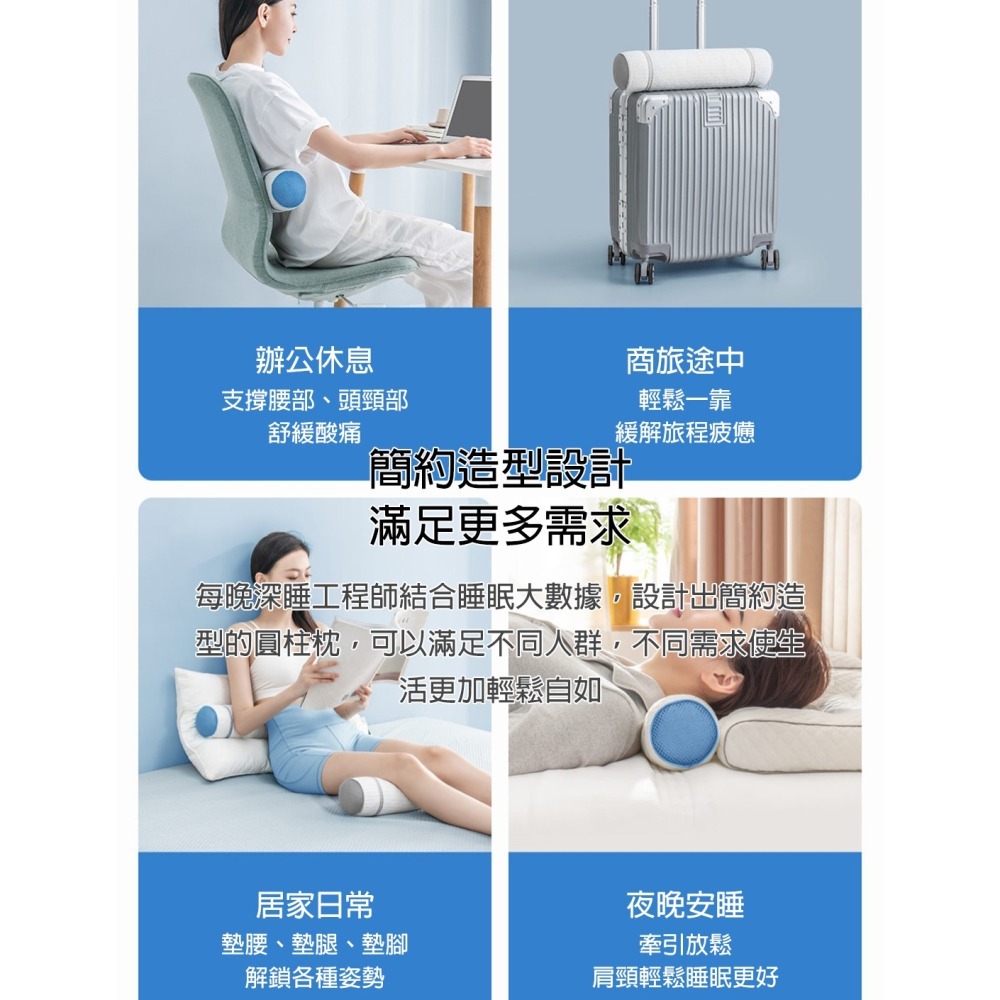 枕頭 護頸枕 靠腰墊 頸枕 抱枕 枕頭套 側睡枕 靠墊 午睡枕 靠枕 趴睡枕 靠背墊 長抱枕 護腰靠墊 長枕 小米有品-細節圖9