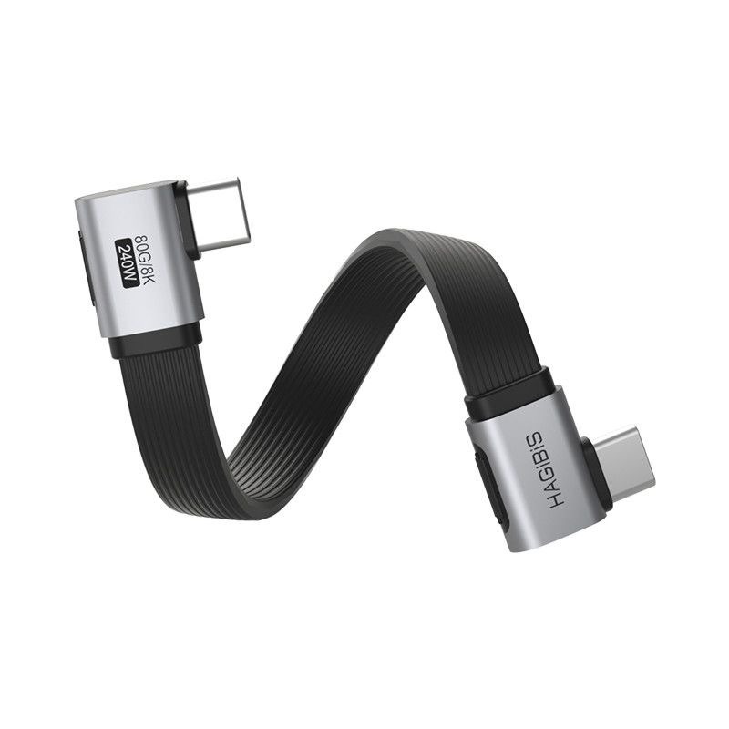 USB4 Type-C短線 90度直角快充線 80Gbps傳輸 8K@60Hz 240W筆電Switch手機平板通用-細節圖11