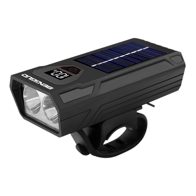 夜騎必備！太陽能充電腳踏車燈 高亮度自行車前燈 智慧電量顯示 騎行照明裝備-細節圖11