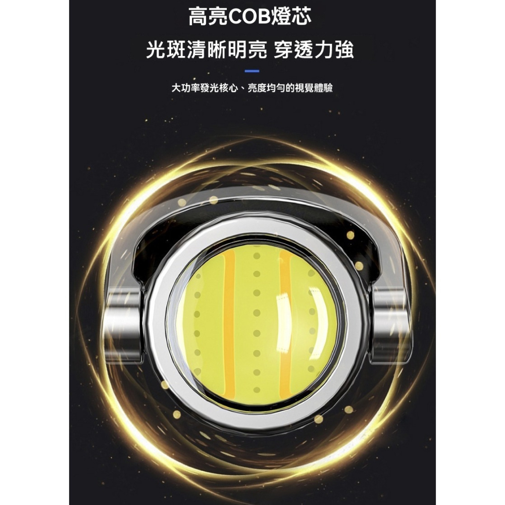 迷你強光手電筒 鑰匙圈燈 Type-C快充 COB工作燈 隨身手電筒 露營燈 登山 警示燈 紅藍爆閃 戶外照明 交換禮物-細節圖3