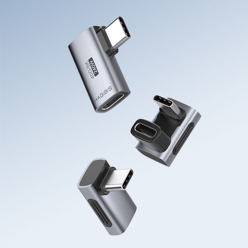 Type-C轉接頭 90度彎頭 USB4.0 公對母 L型U型延長頭 40Gbps 240W快充 8K影音 雷電3/4-細節圖10