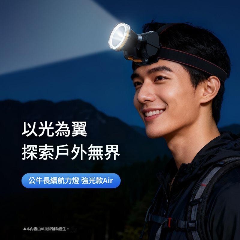 頭燈強光充電超亮 頭戴式LED燈 2400mAh超長續航 三檔調光 Type-C快充 戶外釣魚登山露營 防摔應急照明-細節圖3