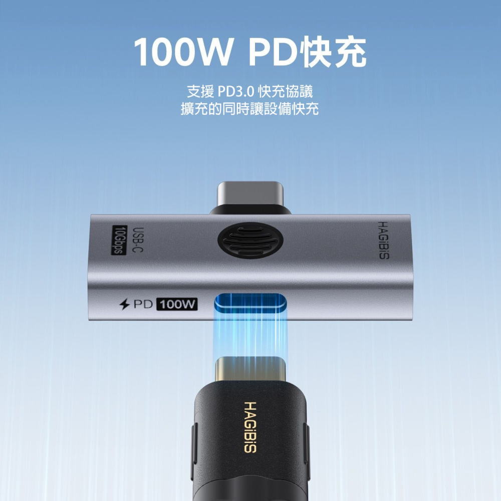 Type-C一分二轉接頭 OTG資料傳輸+PD100W快充 USB-C轉USB-A/USB-C 轉換器 手機平板筆電擴展-細節圖3