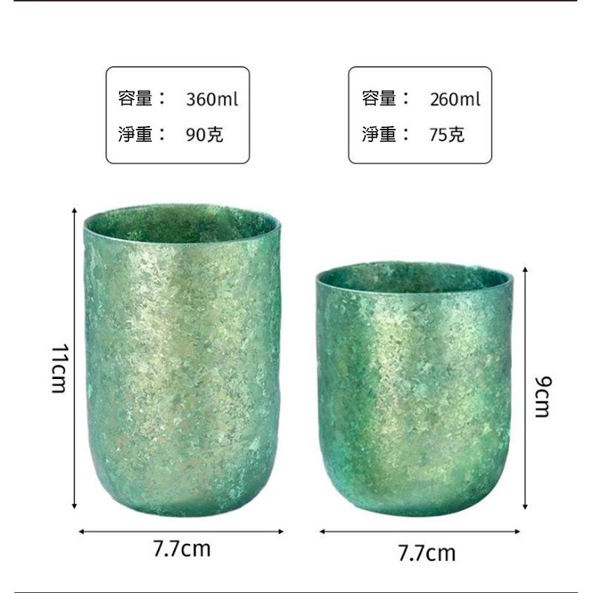 【99%純鈦杯】冰花杯 雙層隔熱杯 咖啡杯 啤酒杯 鈦杯 保溫杯 不留異味 露營杯 環保杯 (鈦本色/冰花色)-細節圖9