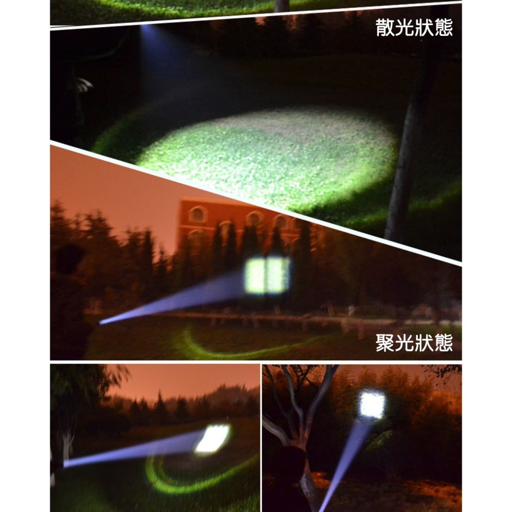 T6強光手電筒 USB充電 變焦LED手電筒 戰術手電筒 超亮手電筒 18650鋰電池 防水手電筒 露營登山-細節圖3