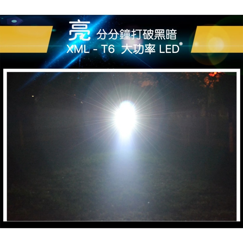 T6強光手電筒 USB充電 變焦LED手電筒 戰術手電筒 超亮手電筒 18650鋰電池 防水手電筒 露營登山-細節圖11