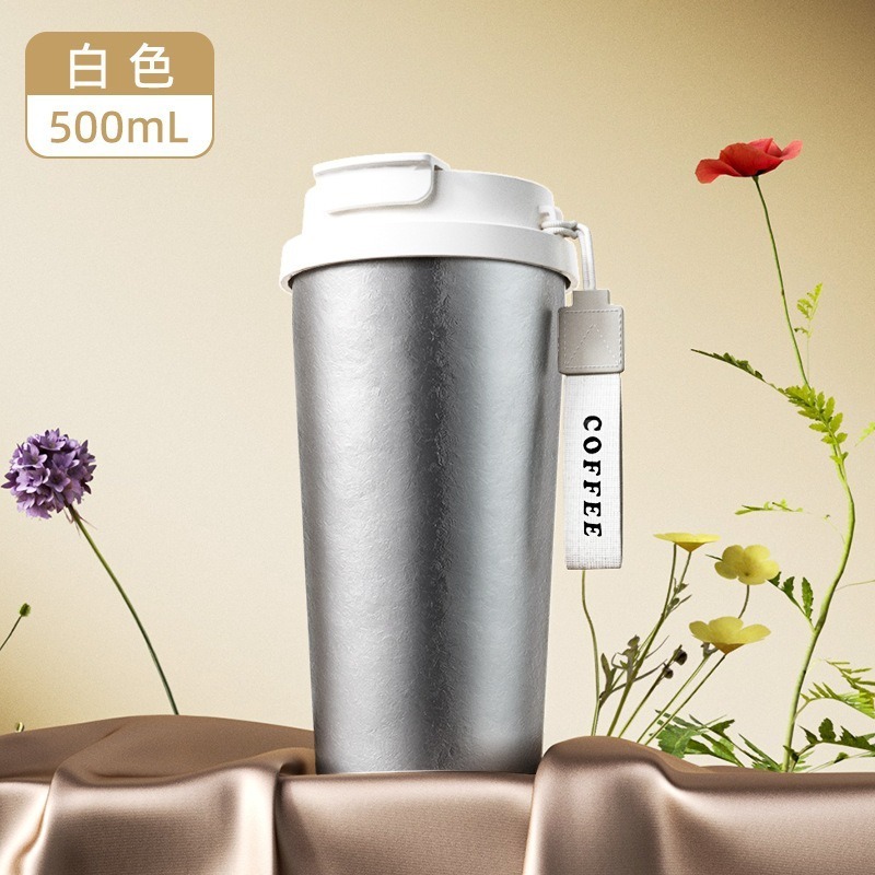純鈦保溫杯 咖啡隨行杯 雙飲吸管杯 輕量車用保溫瓶 抑菌防漏保冰杯 500ml 環保杯-規格圖11
