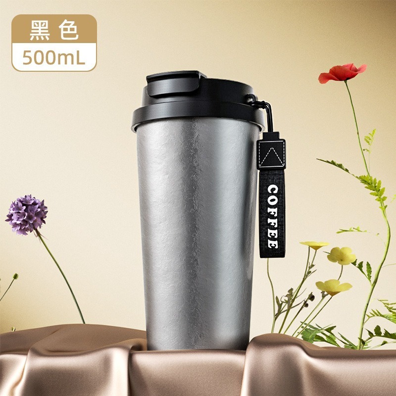 純鈦保溫杯 咖啡隨行杯 雙飲吸管杯 輕量車用保溫瓶 抑菌防漏保冰杯 500ml 環保杯-規格圖11