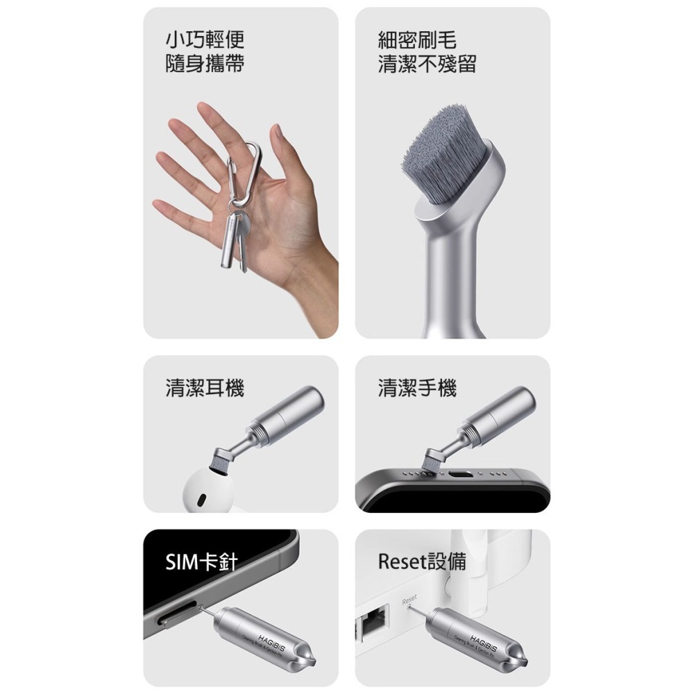 海備思 耳機清潔 清潔用品 清潔用具 iPhone配件 耳機 清潔刷 多功能工具 手機清潔工具 耳機清潔筆 耳機清潔組-細節圖4