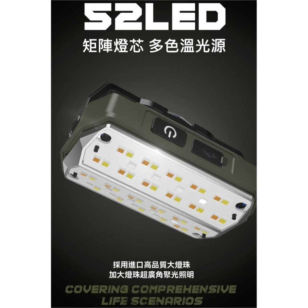 磁吸露營燈 4000mAh大容量 Type-C快充 三光源白光暖光紅光 帳篷燈 戶外照明 工作燈 警示燈 IP44防水-細節圖6