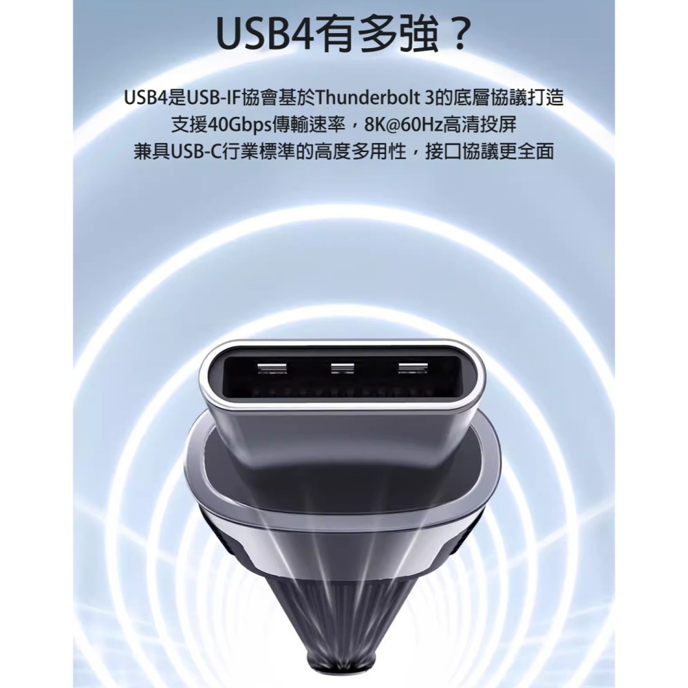 USB4 Type-C短線 40Gbps傳輸 240W快充 8K影音 PD3.1-細節圖3