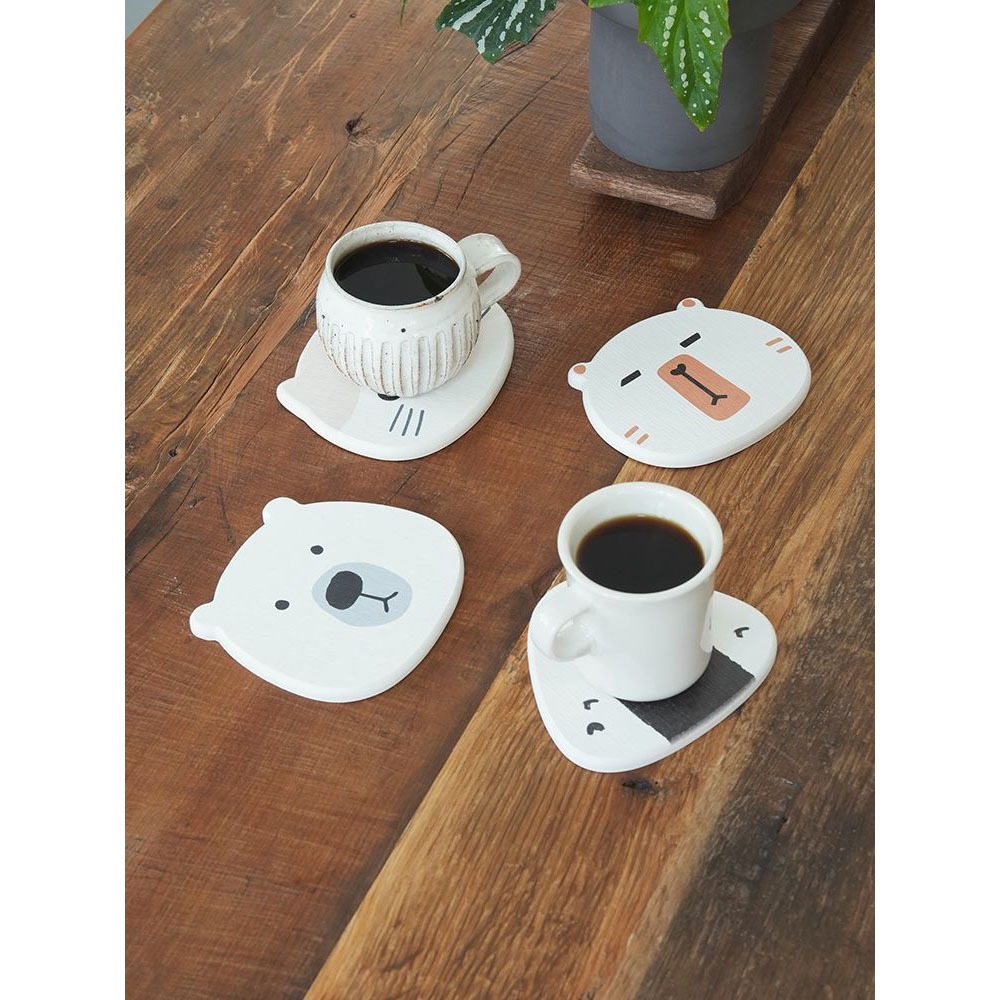 矽藻土吸水杯墊 珪藻土隔熱墊 加厚0.9cm 造型茶杯墊 水豚君 三花貓 飯糰 桌墊 浴室洗手台瀝水墊 辦公室桌面防燙墊-細節圖8