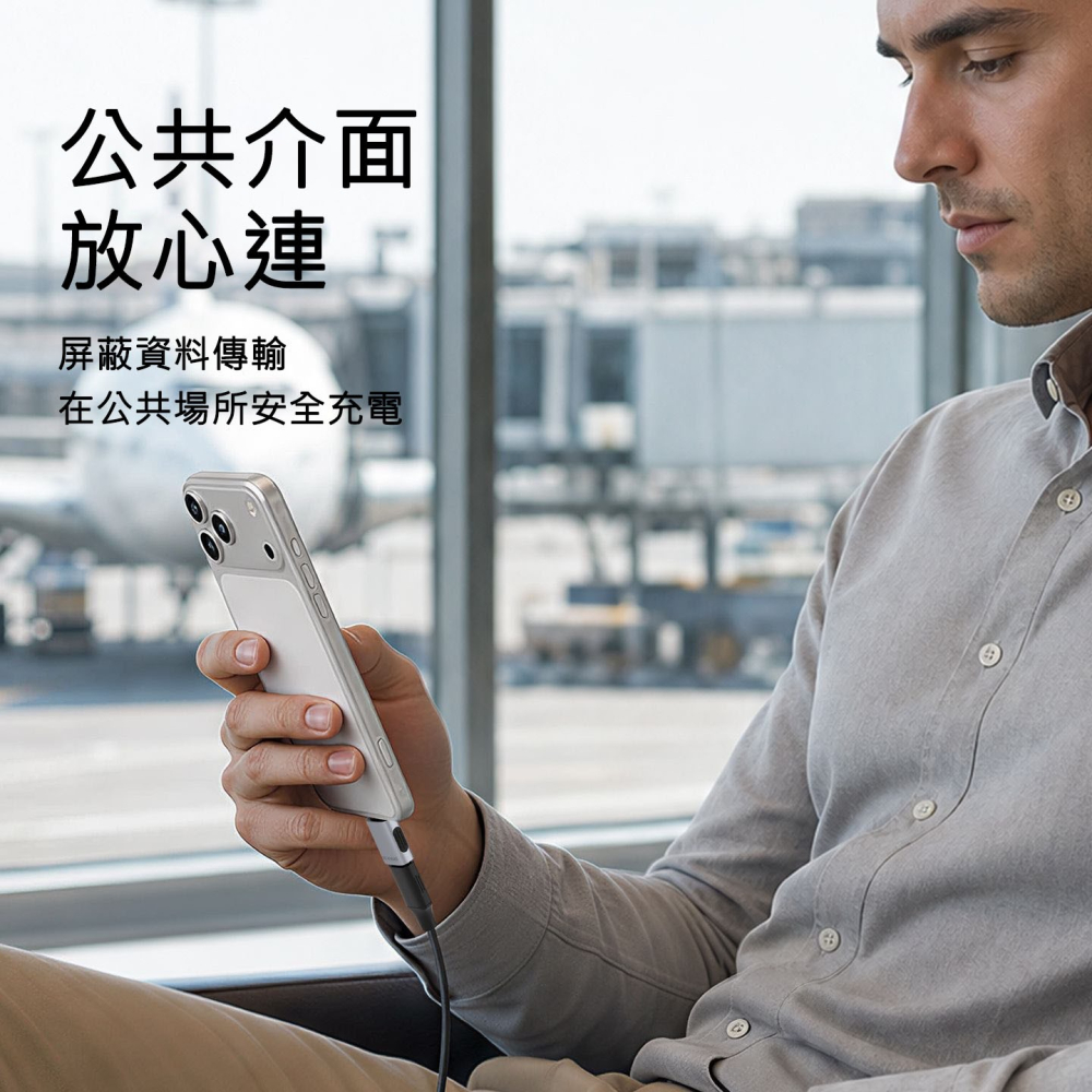Type-C充電轉接頭 無D+D- 屏蔽資料 240W快充頭 公對母 轉換器 適用iPhone17/16 平板 iPad-細節圖5