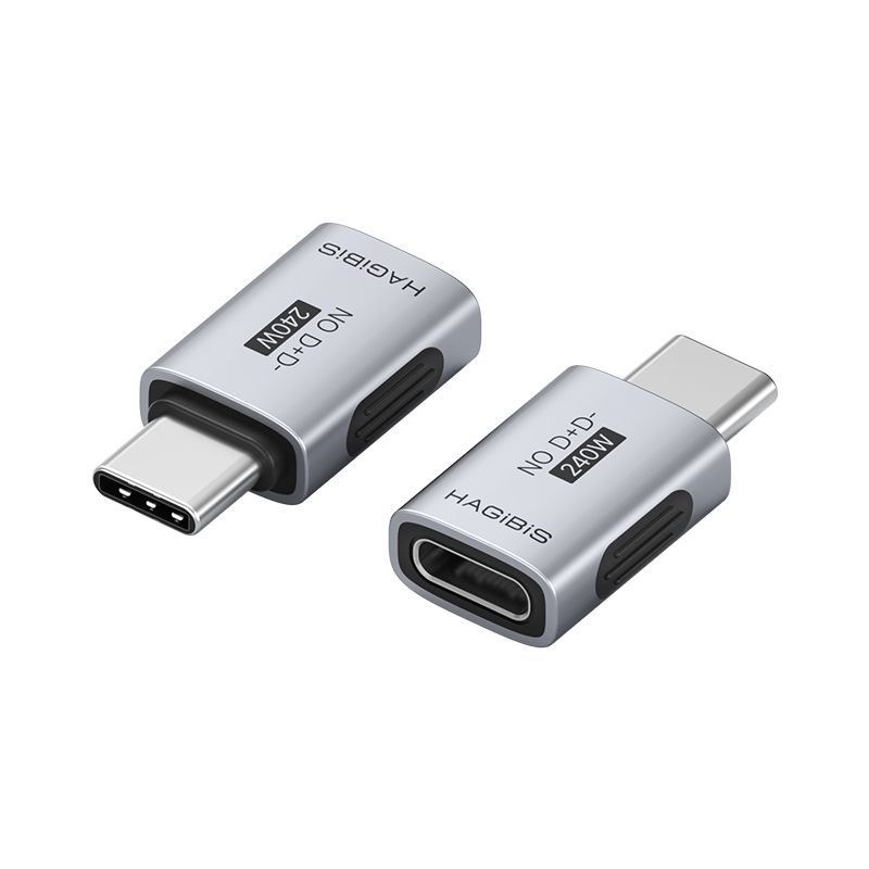 Type-C充電轉接頭 無D+D- 屏蔽資料 240W快充頭 公對母 轉換器 適用iPhone17/16 平板 iPad-細節圖9