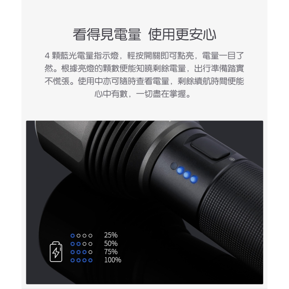 NexTool納拓強光手電筒 2000流明 380米遠射 Type-C充電 5000mAh 戶外露營-細節圖10