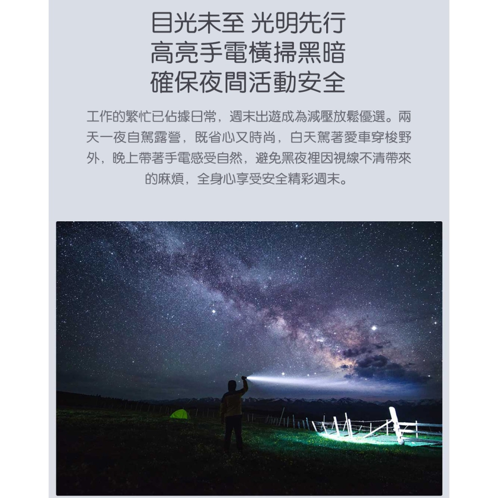 NexTool納拓強光手電筒 2000流明 380米遠射 Type-C充電 5000mAh 戶外露營-細節圖11