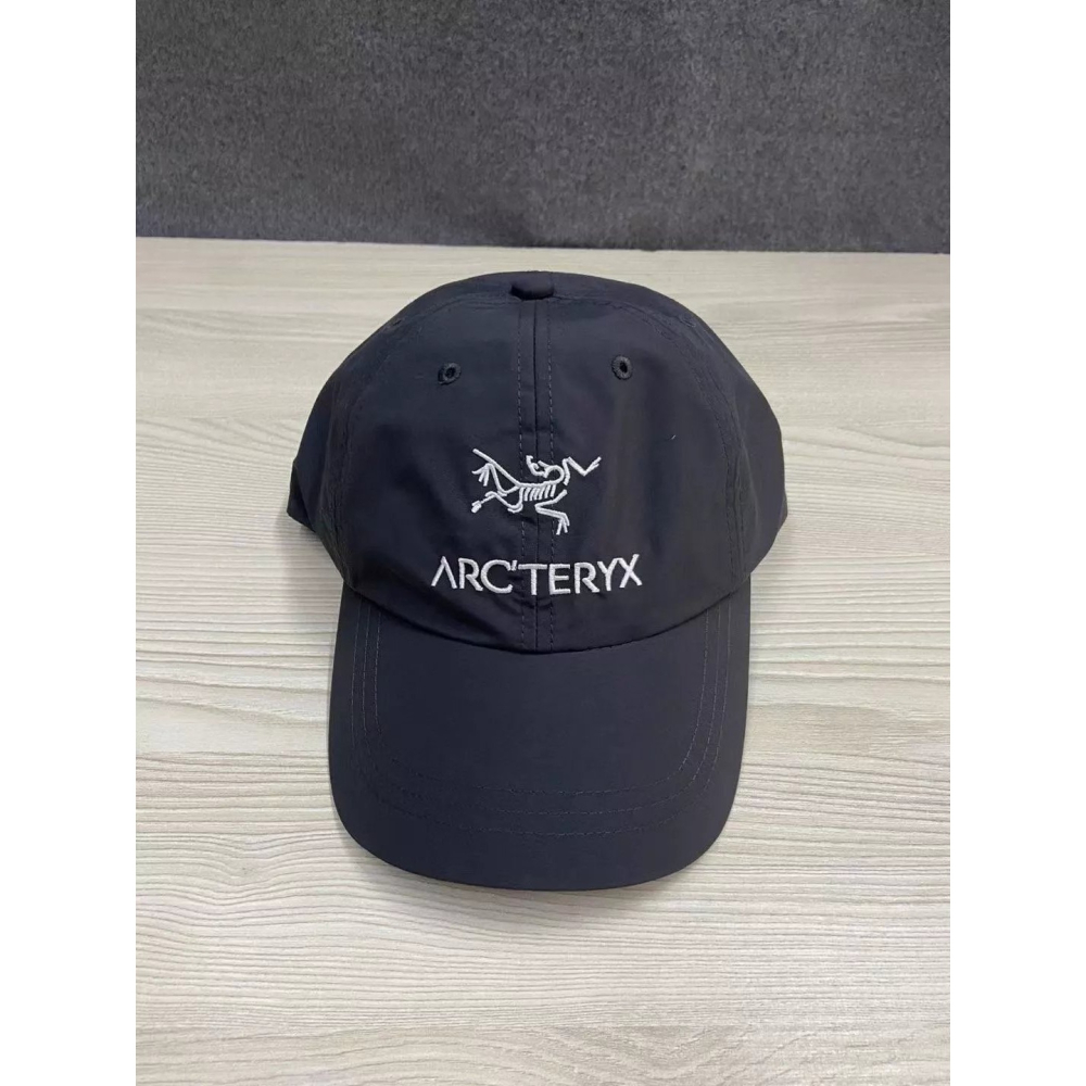 Arcteryx 始祖鳥 速乾夏季遮陽帽黑色軟頂鳥家經典男女款戶外棒球帽鴨舌帽運動休閒帽 帽子-細節圖3